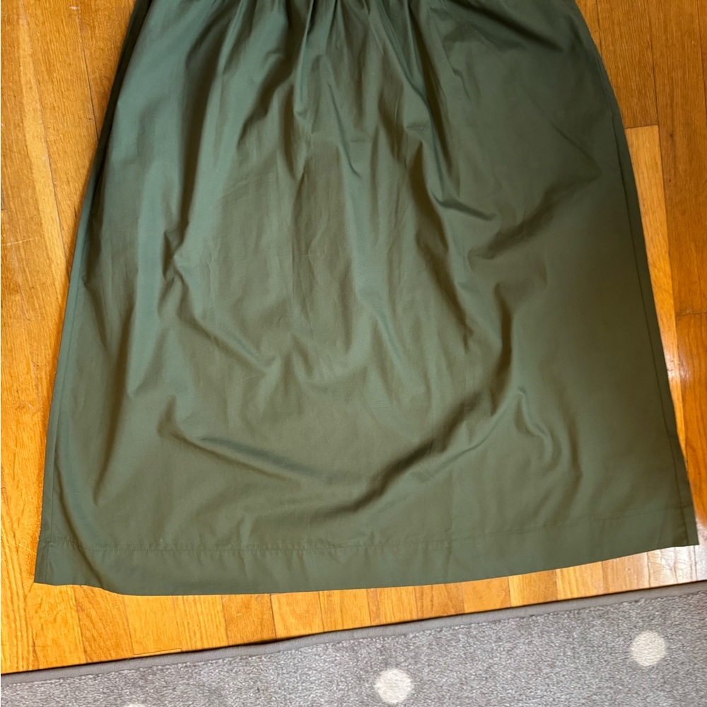 J. Crew Factory Dark Green Midi Dress - Picture 3 of 5